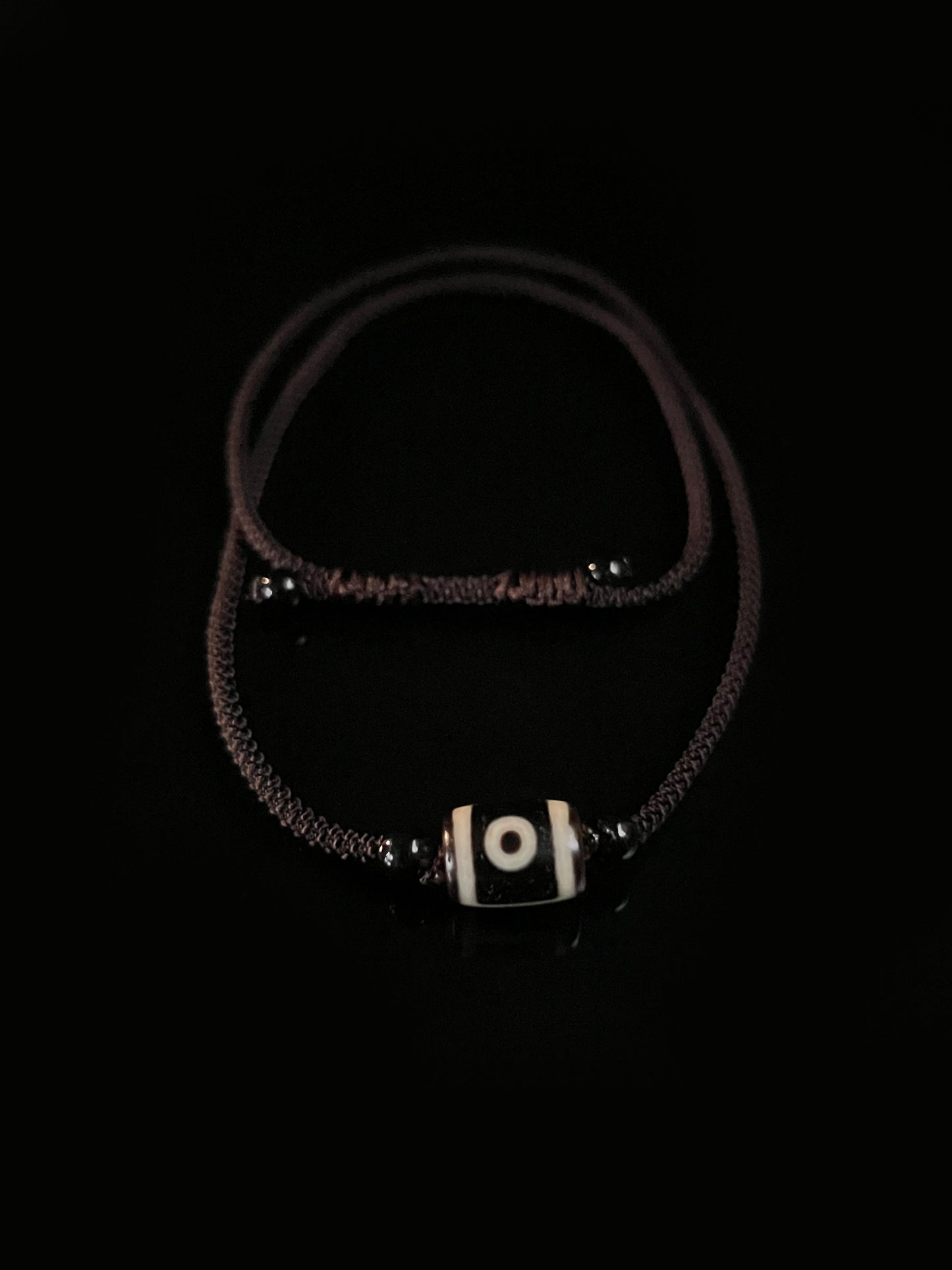 Two-Eyed Dzi Bead